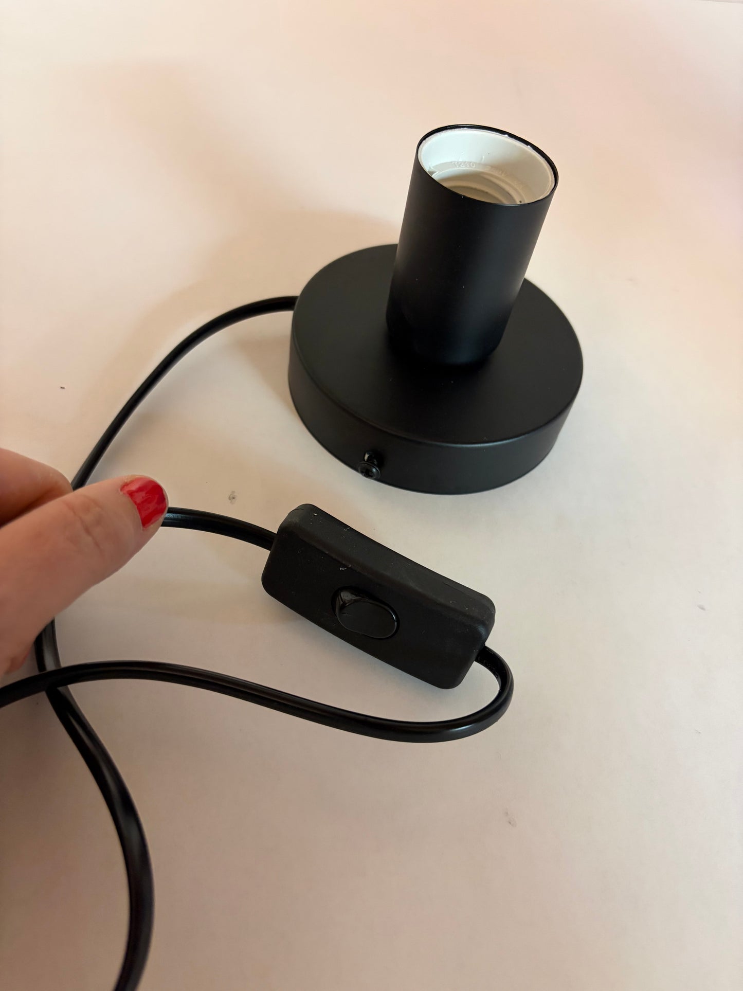 Blue and clear stained glass lamp